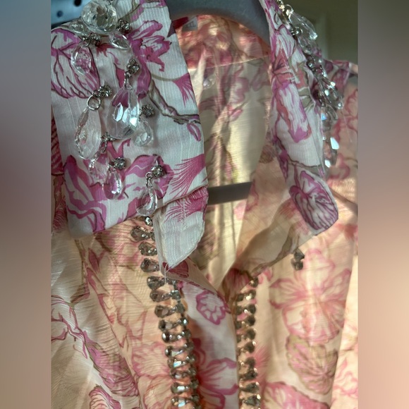 Floral Print Embellished Matchmaker Dress - Picture 11 of 13